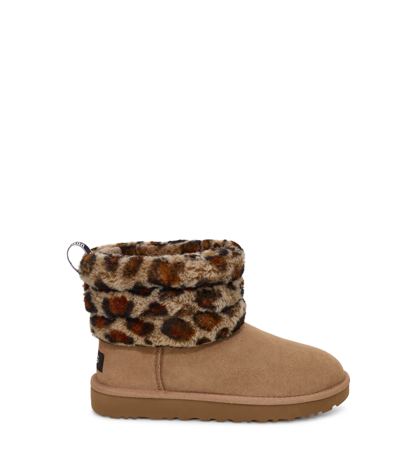 UGG® Fluff Mini Quilted Leopard Boot for Women | UGG® EU